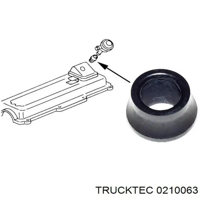02.10.063 Trucktec tubo de ventilacion del carter (separador de aceite)