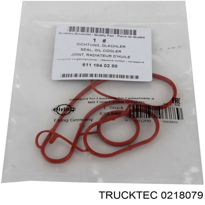 Junta de radiador de aceite A6111840180 Mercedes