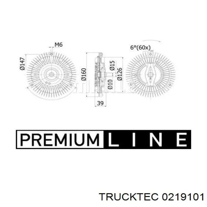 02.19.101 Trucktec embrague, ventilador del radiador