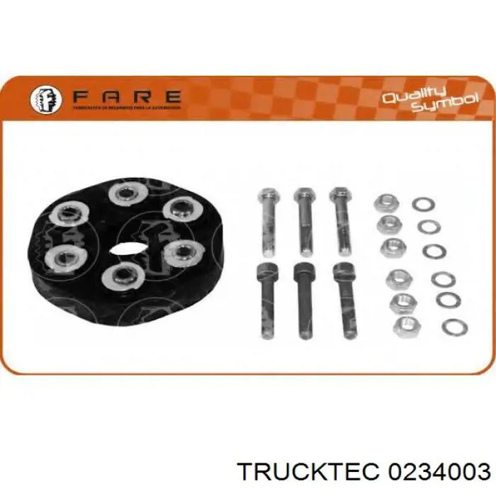 Acoplamiento elástico delantero del cardán Trucktec 0234003 precio, desde 51,63 EUR
