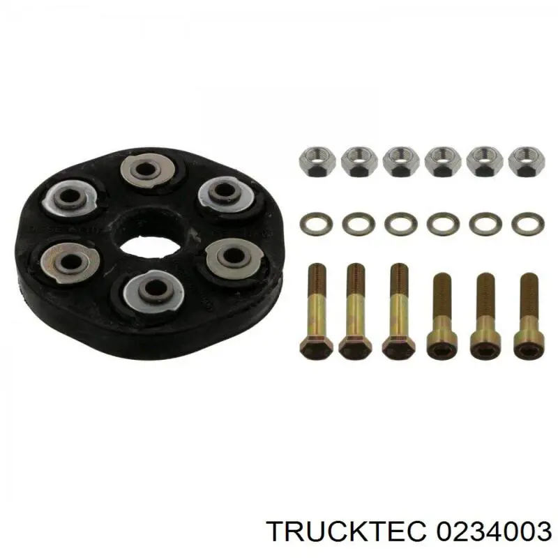0234003 Trucktec Acoplamiento elástico delantero del cardán