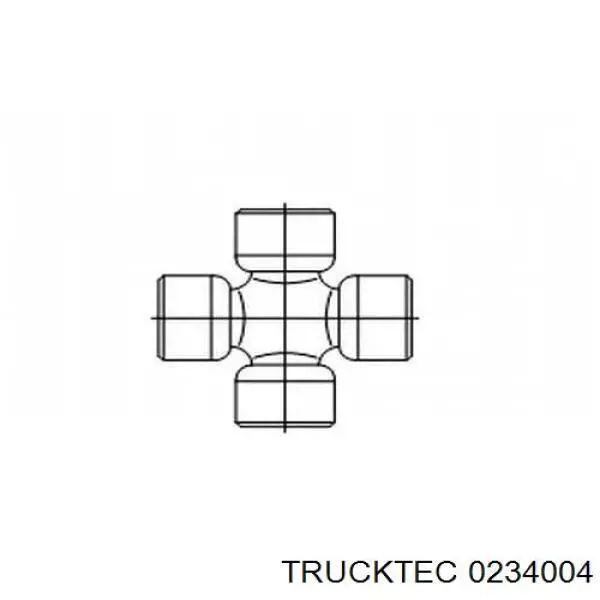 02.34.004 Trucktec cruceta de árbol de cardán trasero