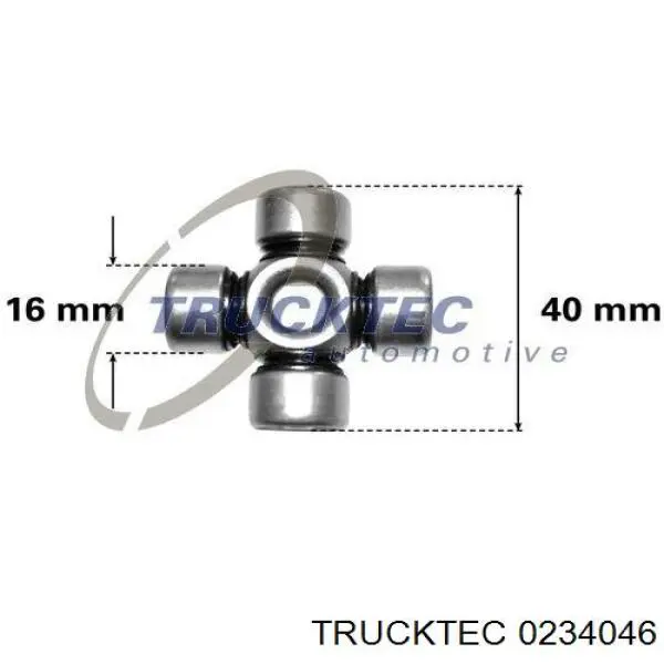 02.34.046 Trucktec articulación, columna de dirección