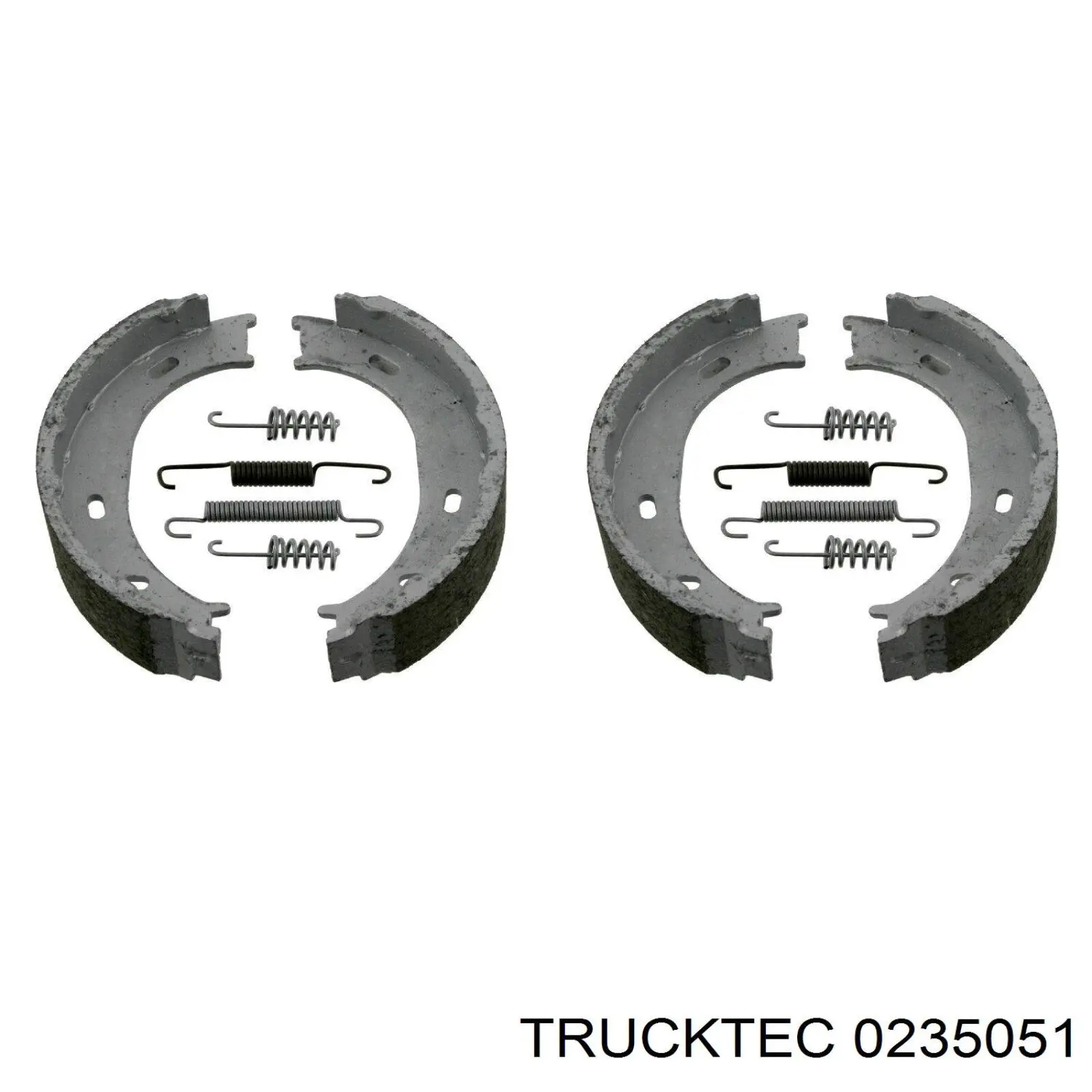 02.35.051 Trucktec juego de zapatas de frenos, freno de estacionamiento