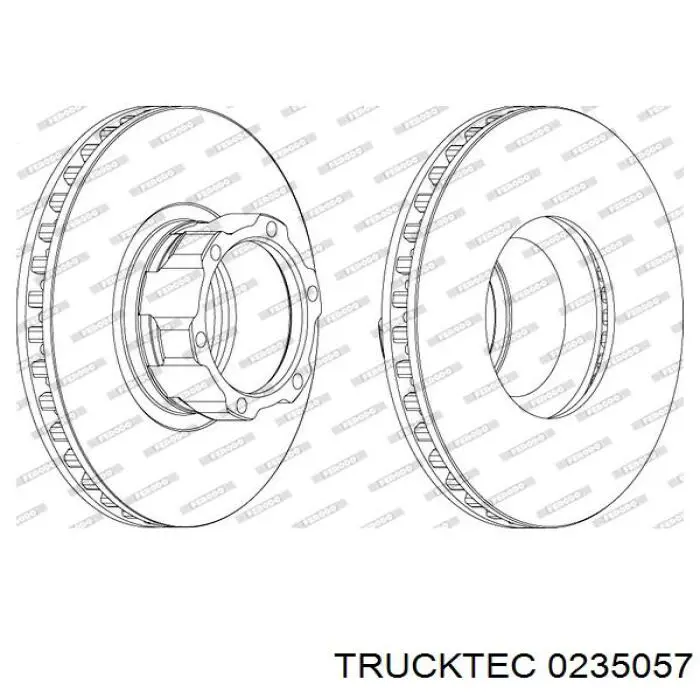 02.35.057 Trucktec freno de disco delantero