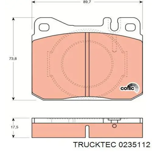 02.35.112 Trucktec pastillas de freno delanteras