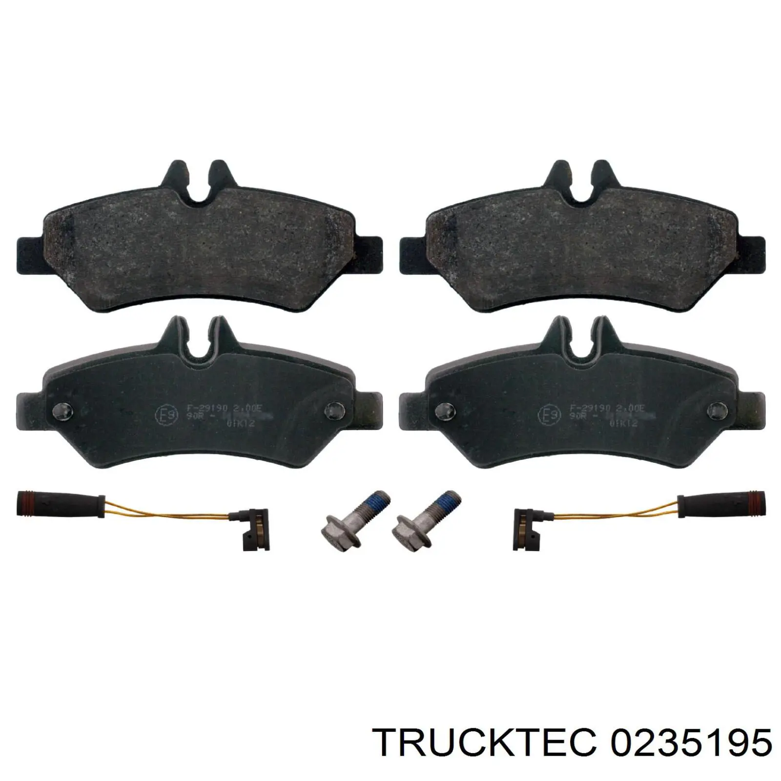 0235195 Trucktec pastillas de freno traseras