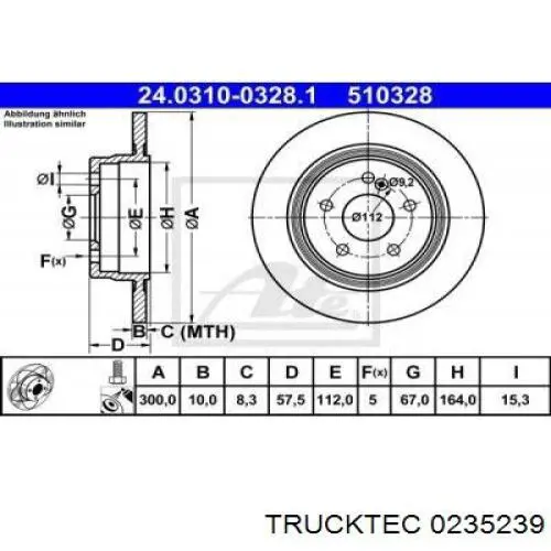 Comprar A000423051269 Mercedes Disco de freno trasero