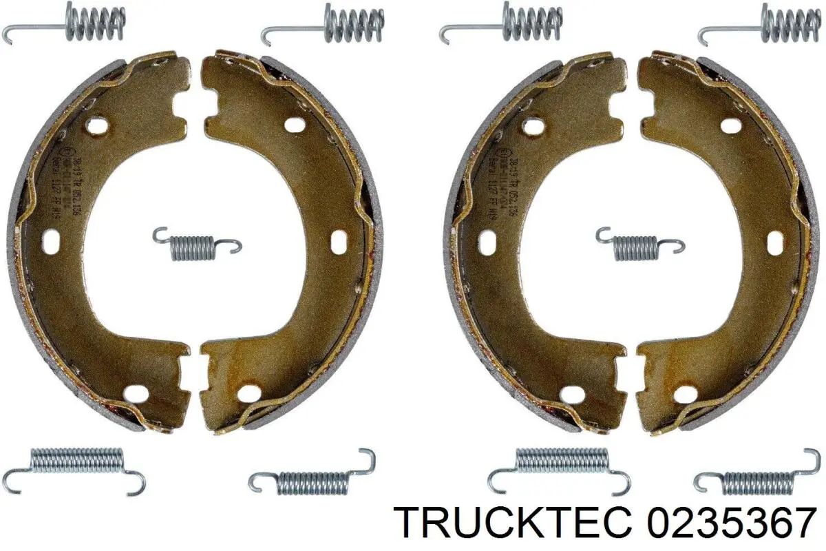 02.35.367 Trucktec juego de zapatas de frenos, freno de estacionamiento
