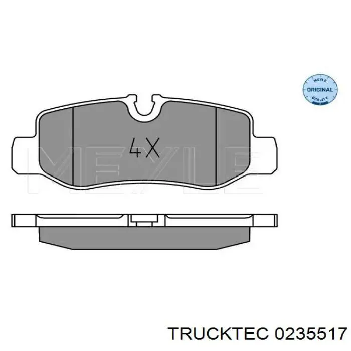 02.35.517 Trucktec pastillas de freno traseras