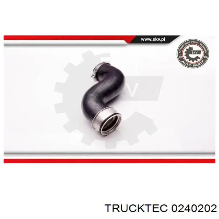 240202 Trucktec tubo flexible de aire de sobrealimentación izquierdo