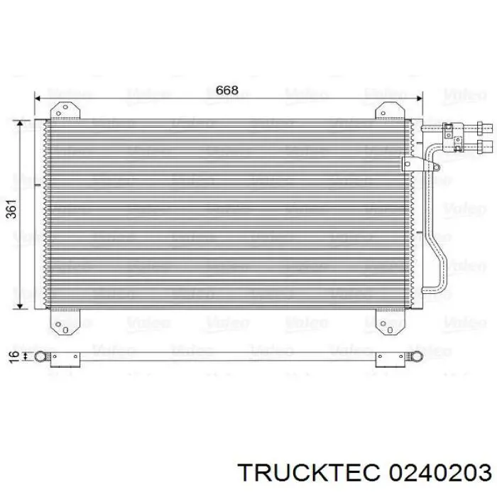 02.40.203 Trucktec condensador aire acondicionado