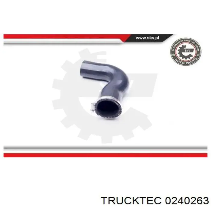 02.40.263 Trucktec tubo flexible de aire de sobrealimentación derecho