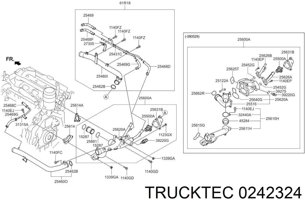 Sensor de temperatura del refrigerante Trucktec 0242324 precio, desde 8,89 EUR