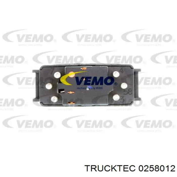 02.58.012 Trucktec botón de encendido, motor eléctrico, elevalunas, puerta trasera derecha