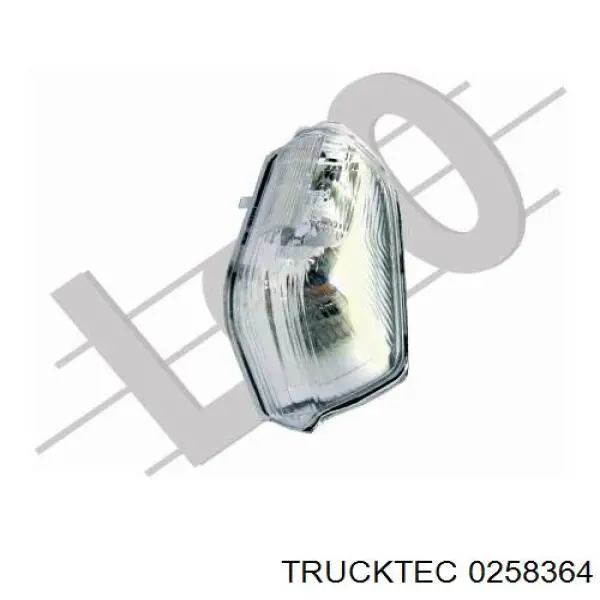 02.58.364 Trucktec luz intermitente de retrovisor exterior derecho