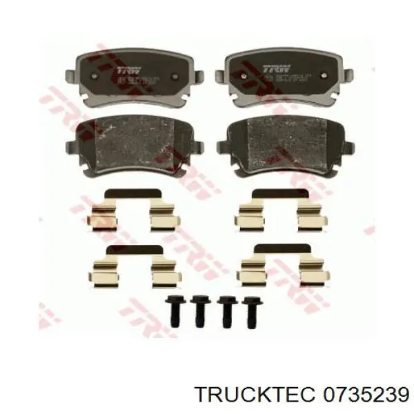 07.35.239 Trucktec pastillas de freno traseras