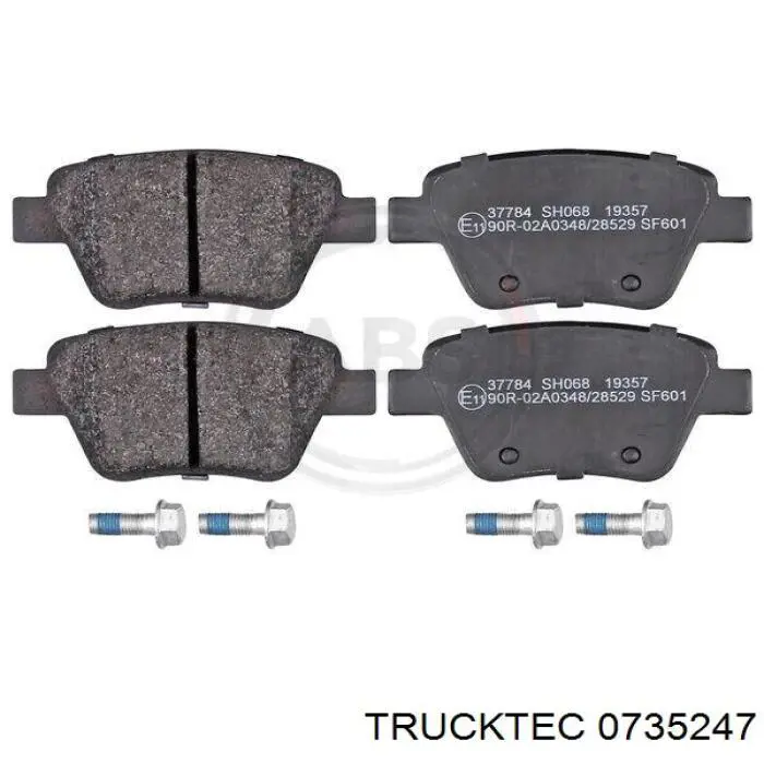 07.35.247 Trucktec pastillas de freno traseras