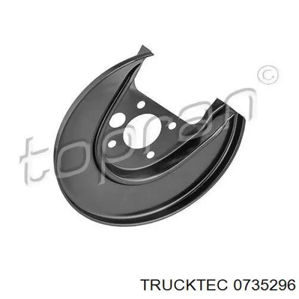 07.35.296 Trucktec chapa protectora contra salpicaduras, disco de freno trasero izquierdo
