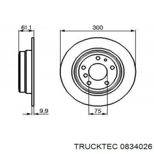 Disco de freno trasero BMW 5 E34