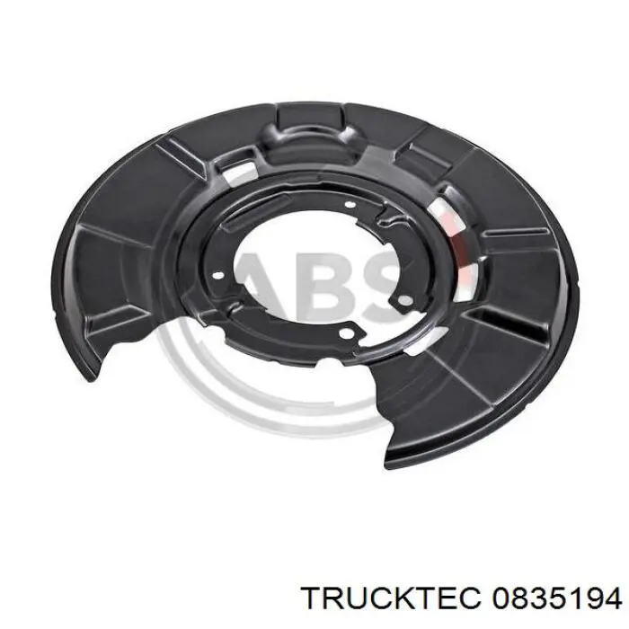 08.35.194 Trucktec chapa protectora contra salpicaduras, disco de freno delantero derecho