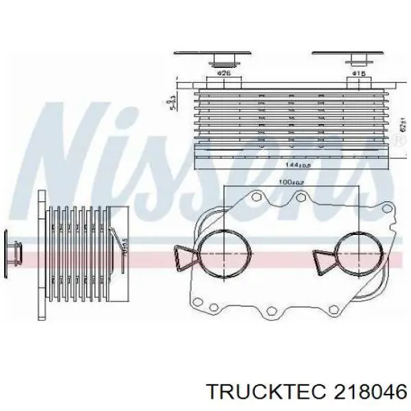 218046 Trucktec tubo de ventilacion del carter (separador de aceite)