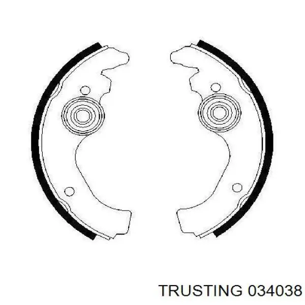 034.038 Trusting zapatas de frenos de tambor delanteras