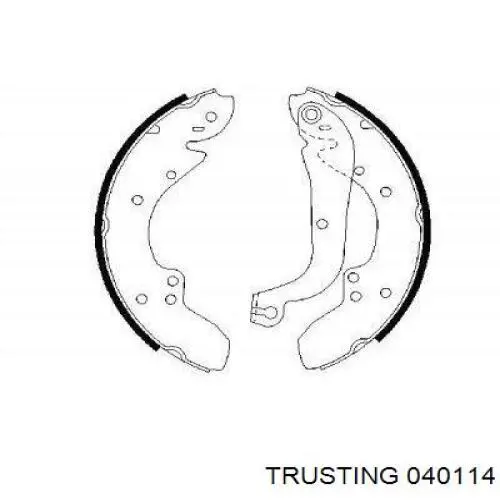 040.114 Trusting zapatas de frenos de tambor traseras