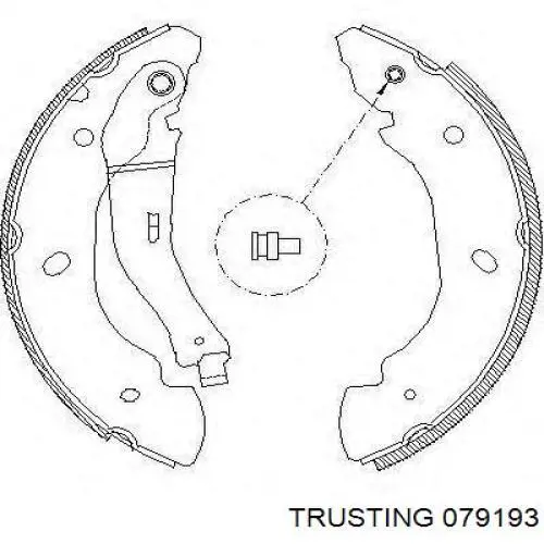 Juego de zapatas de frenos, freno de estacionamiento Peugeot 406 8B