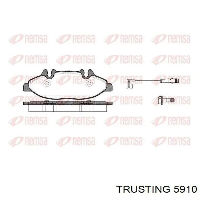 5910 Trusting pastillas de freno delanteras