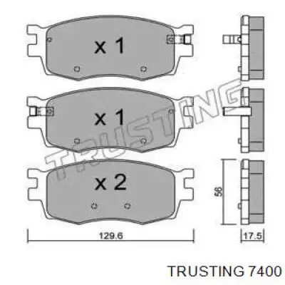 Comprar 7400 Trusting Pastillas delanteras de freno