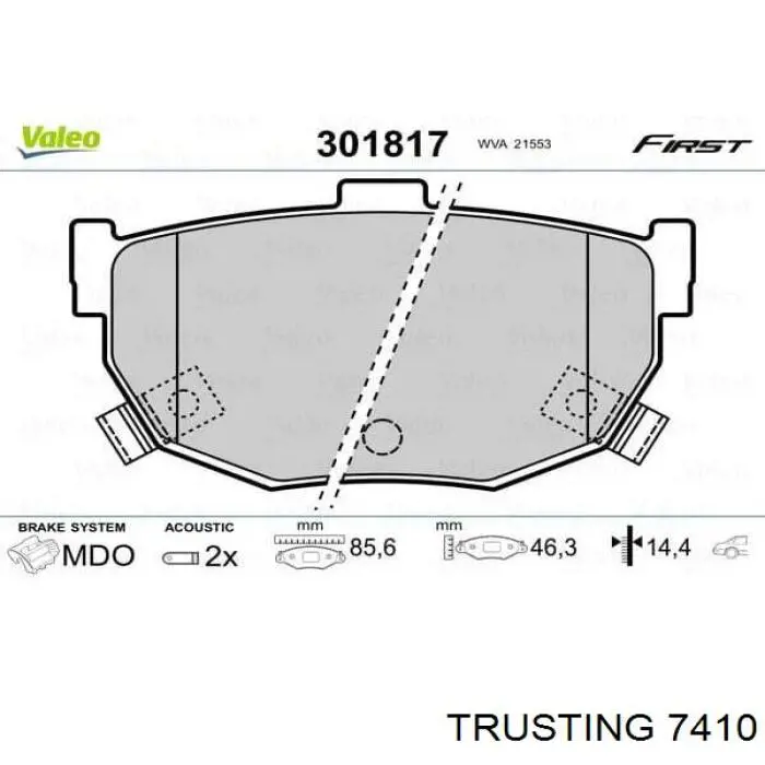 Pastillas traseras de freno Trusting 7410 precio, desde 18,95 EUR