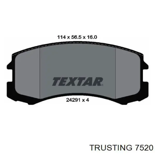 752.0 Trusting pastillas de freno delanteras