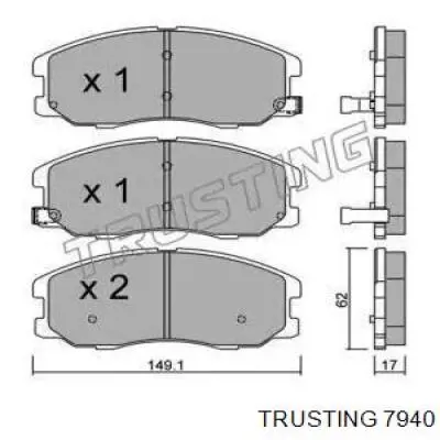 Comprar 7940 Trusting Pastillas delanteras de freno