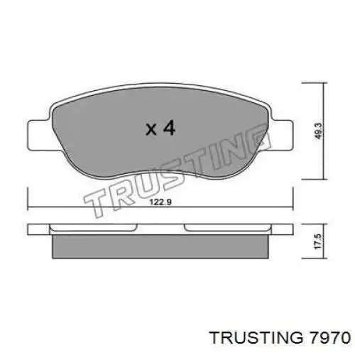 Pastillas freno delanteras Trusting 7970 precio, desde 19,33 EUR