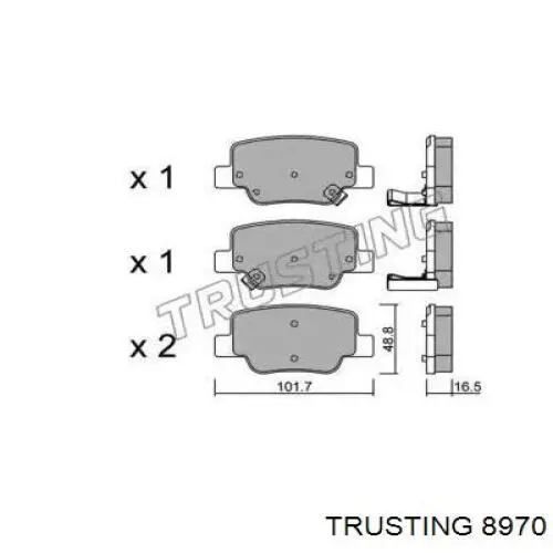 Pastillas traseras de freno Trusting 8970 precio, desde 24,47 EUR