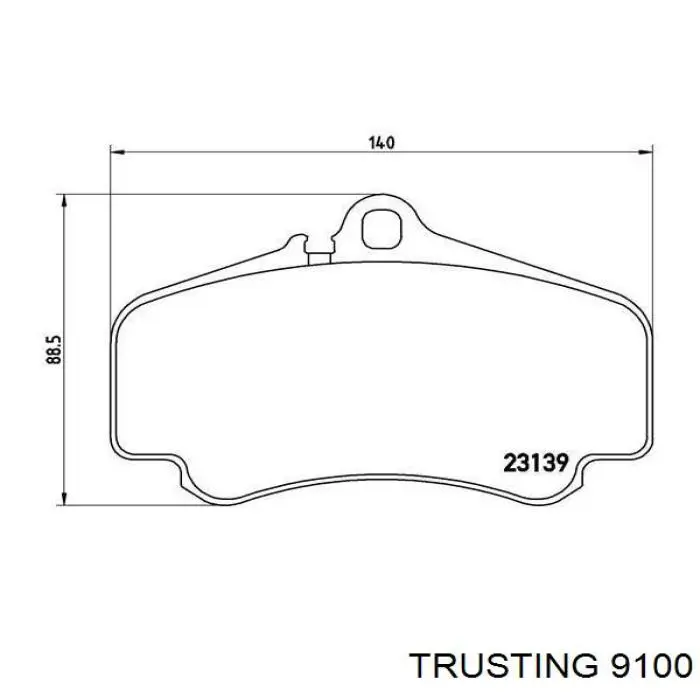 910.0 Trusting pastillas de freno delanteras