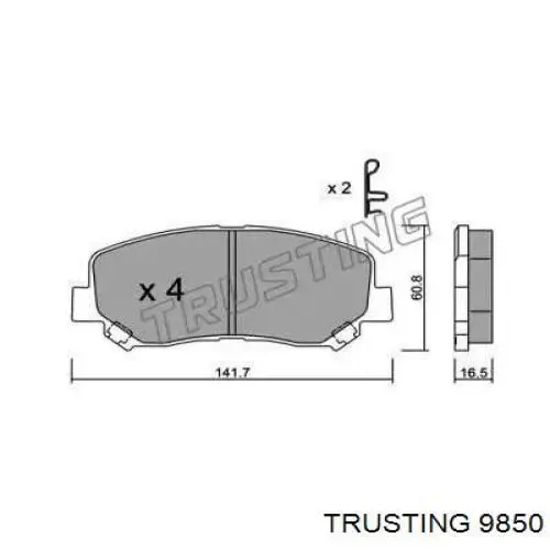 Comprar 9850 Trusting Pastillas delanteras de freno