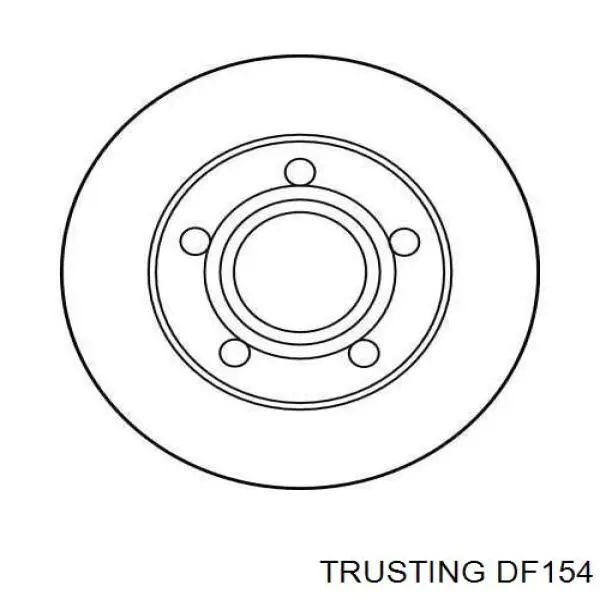 DF 154 Trusting disco de freno trasero