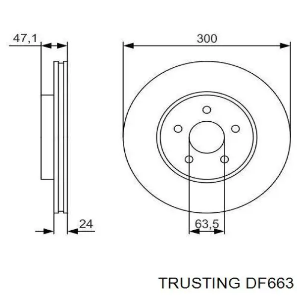 Freno de disco delantero Jaguar X-type CF1