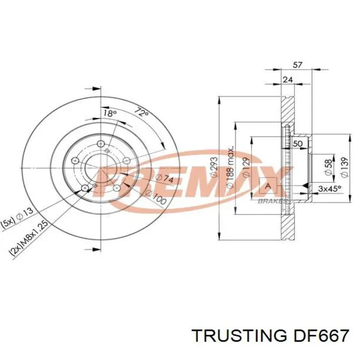 Freno de disco delantero Subaru Impreza 1 GC