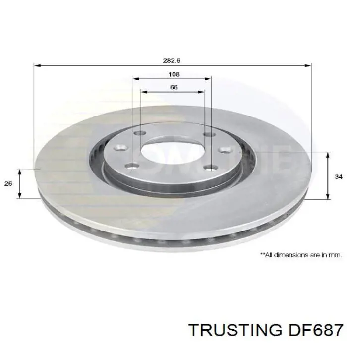 Freno de disco delantero Citroen C4 UD