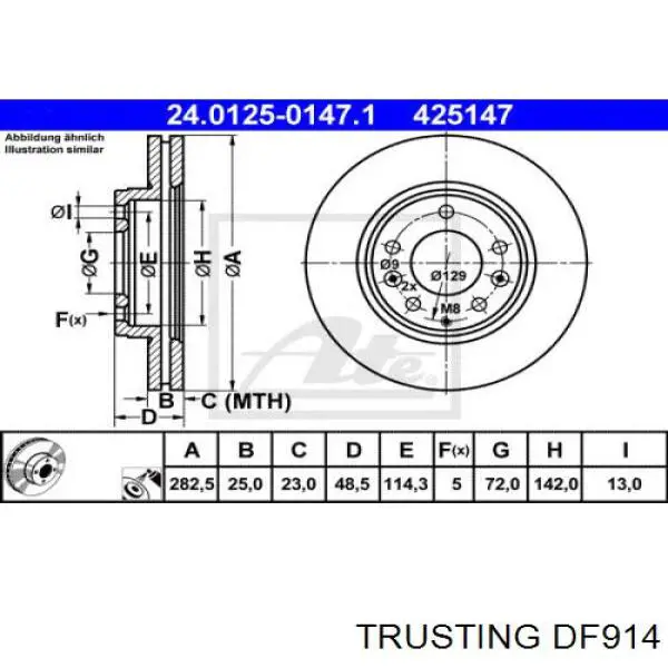Freno de disco delantero Mazda 6 GY