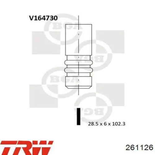 261126 TRW válvula de admisión