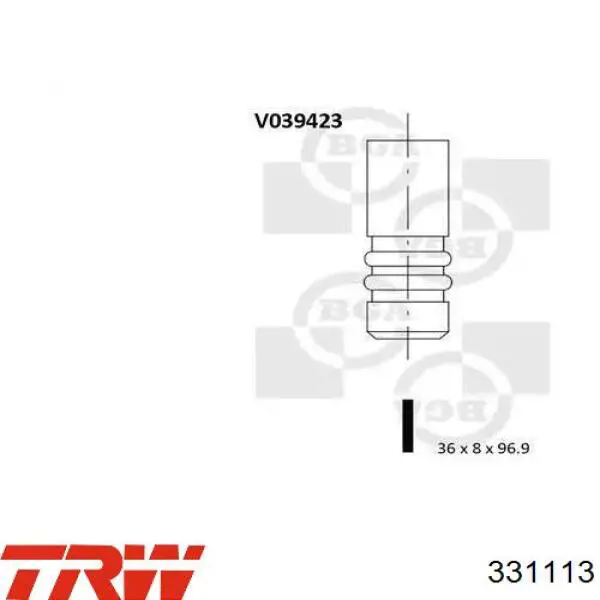 331113 TRW válvula de admisión