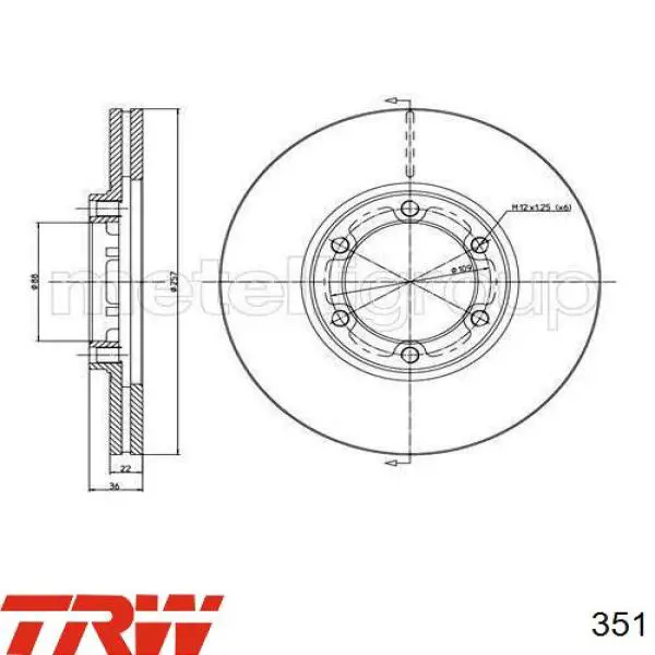 Kit de montaje de zapatas de freno traseras 351 TRW