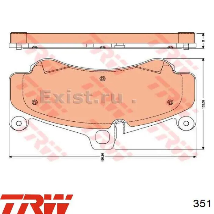 Kit de montaje de zapatas de freno traseras TRW 351 precio, desde 7,28 EUR