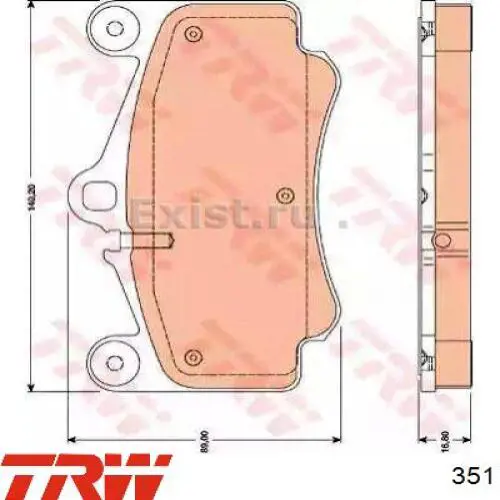 Comprar 351 TRW Kit de montaje de zapatas de freno traseras