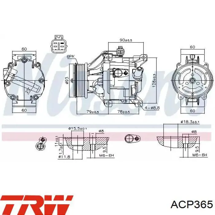 Compresor de aire acondicionado Toyota Corolla E12