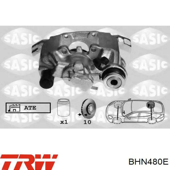 4400A4 Peugeot/Citroen pinza de freno trasero derecho